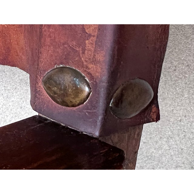 Pair of 19th Century Spanish Colonial Style Carved Armchairs with Leather For Sale In Miami - Image 6 of 18