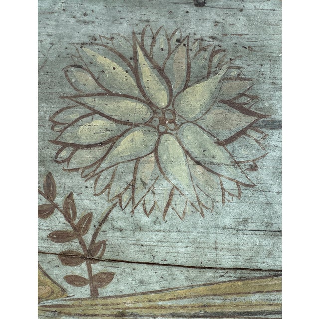 American Folk Art Blue Painted Storage Chest Circa 1820 For Sale - Image 15 of 18