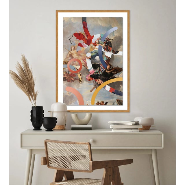 Contemporary Tender Meditation I by Coup d'Esprit, Art Print in Gold Frame, Medium For Sale - Image 3 of 4