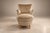 1950s Brazilian Modern Armchair and Ottoman in Hardwood and Taupe Chenille by Carlo Hauner, Brazil, 1950s — Lot 353 For Sale - Image 5 of 18