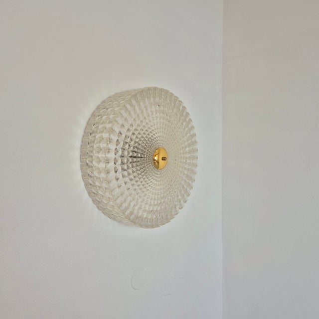 Mid-Century Modern Large Mid-Century Acrylic Flush Mount, Germany, 1970s For Sale - Image 3 of 12