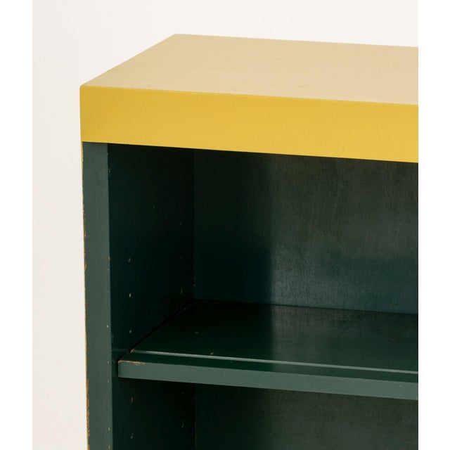 Modern Martin Feinman for Multiplex Modern Mustard Painted Wood Bookshelf For Sale - Image 3 of 8