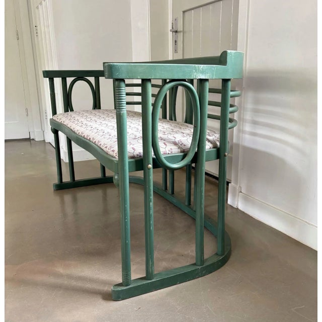 1930s Austrian Fledermaus Bench by Josef Hoffmann, 1930s For Sale - Image 5 of 14