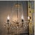 Brass Vintage Brass & Crystal Wedding Cake Chandelier – Waterfall Tiered 5-Light Regency Pendant For Sale - Image 8 of 14