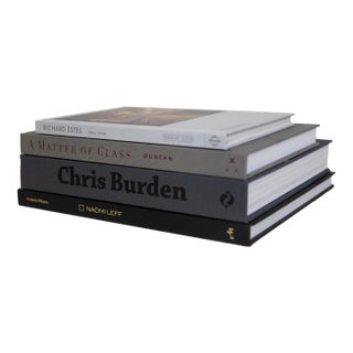 Decorative Books - Granite Ombré Coffee Table Stack - 4 Grey Books For Sale