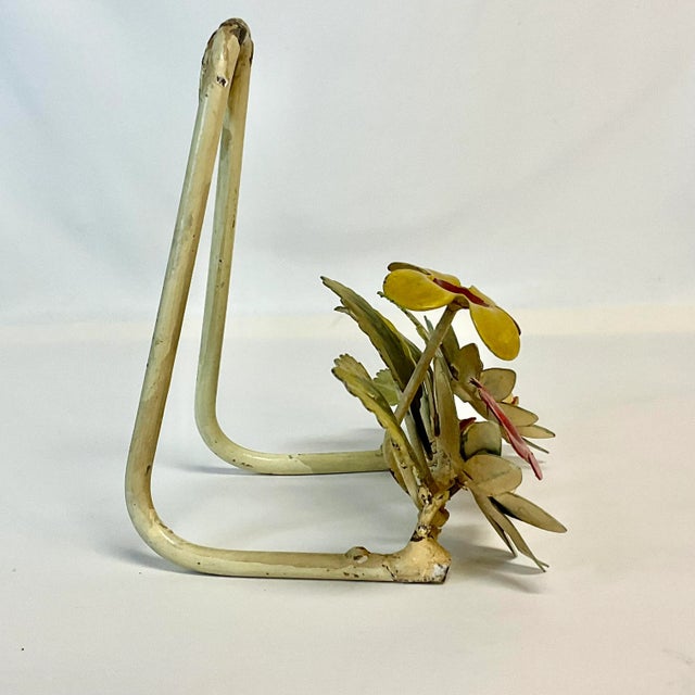 1940s Vintage Italian Flora Tole Hand Painted Picture-Plate Rack, Wall ...