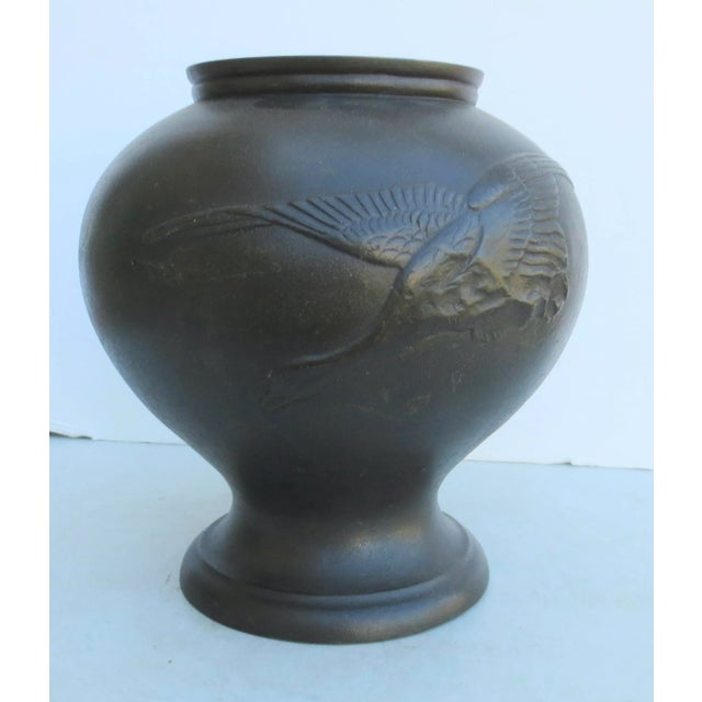 Japanese Antique Japanese Bronze Vase Meiji For Sale - Image 3 of 10