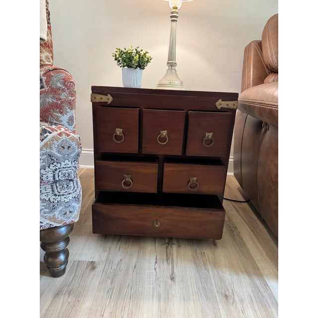 Pottery Barn Pottery Barn Apothecary End Table / Nightstand For Sale - Image 4 of 15