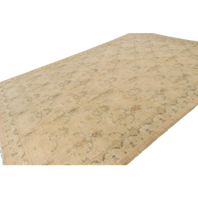 Rug & Kilim Rug & Kilim’s Oversized Spanish Arts & Crafts Style Rug With Floral Patterns For Sale - Image 4 of 8