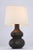 Lismore Medium Table Lamp in Stained Black Metallic with Linen Shade Designer: Chapman & Myers Height: 23.75" Shade...