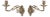 Pair of French Empire Style Brass Swing-Arm Wall Sconces For Sale
