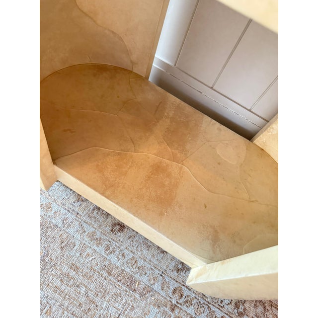 Animal Skin 1960s Aldo Tura Goat Skin Bar Cart, Attributed For Sale - Image 7 of 10