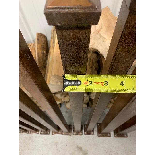 Hand Welded Decorative Steel Railing With Leafy Design Made in Detroit, Mi, Usa For Sale - Image 15 of 18