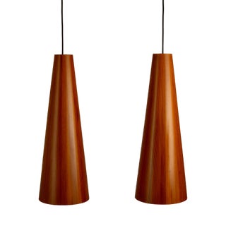 Danish Conus Pendant Lights by Jørgen Wolff, 1950s, Set of 2 For Sale