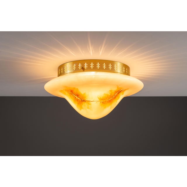 Vintage Decorated Ceiling Lamp from Rosdala Glasbruk, 1970s For Sale - Image 11 of 11