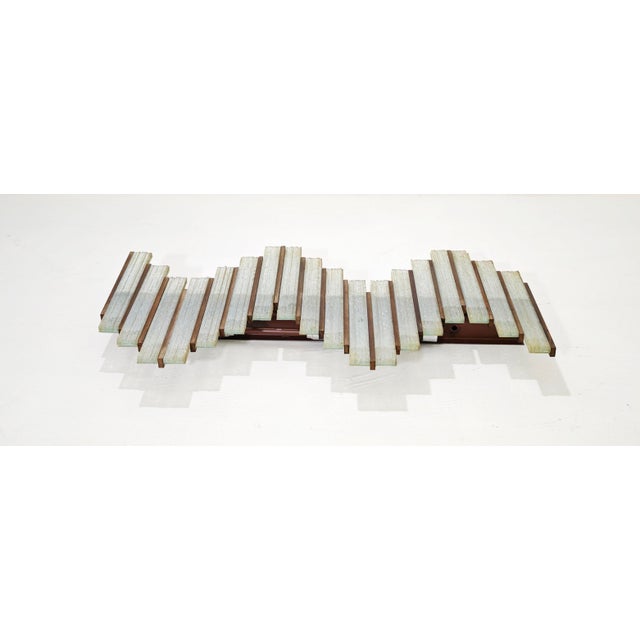 Poliarte Mid-Century Modern Glass and Wood Wall Lamp by Biancardi and Jordan Arte for Poliarte Italia, 1970s For Sale - Image 4 of 18