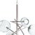 This chandelier’s hand-crafted glass shades combined with polished nickel lend a distinct, artisan effect. Molten glass...