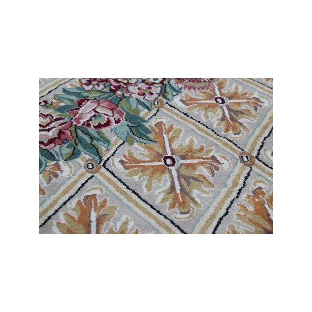 Handwoven Savonnerie Area Rug 9x11 For Sale - Image 11 of 12
