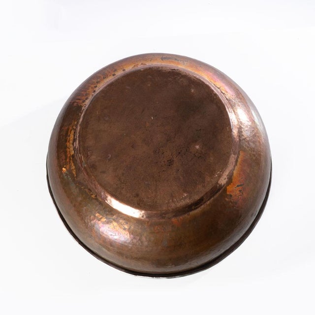 Copper Hammered Copper Bowl For Sale - Image 8 of 9