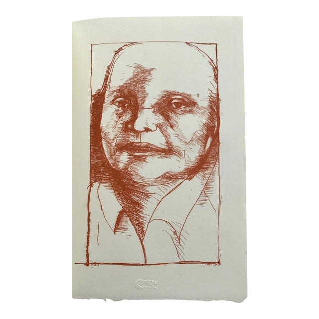 Leonard Baskin Original Lithograph 1982 For Sale
