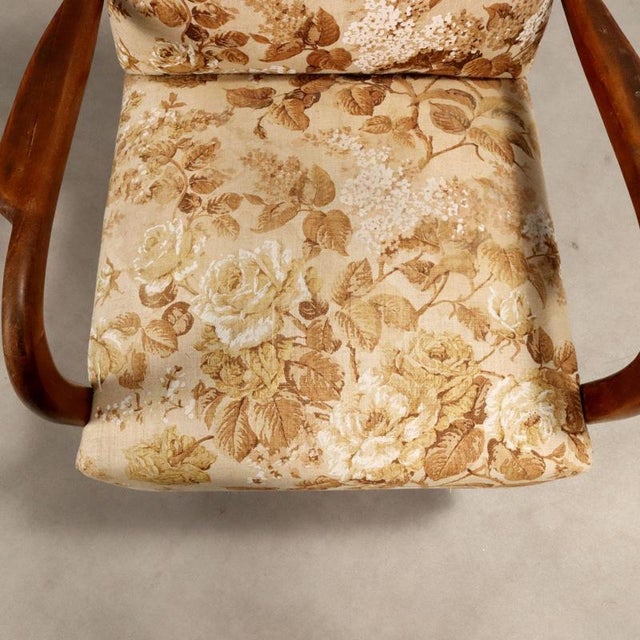 Vintage Armchairs in Beech and Fabric Upholstery, 1960s, Set of 2 For Sale - Image 5 of 9