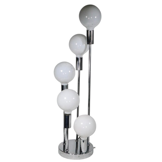 Mid-Century Modern Chrome Spiral Twist Table Lamp by Sonneman c.1970's For Sale - Image 3 of 13