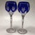 Mid-Century Modern 1980s Horst Belda Stars of Midnight German Cobalt Cut Crystal Wine Glasses - Set of 4 For Sale - Image 3 of 5