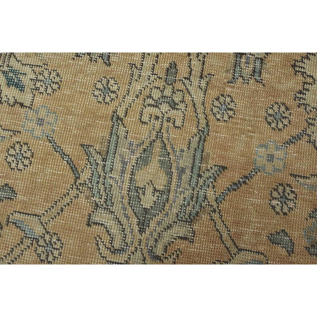 1980s Tabriz Rug 10′ X 12’2” Pink Wool Vintage Distressed Hand-Knotted Carpet For Sale - Image 5 of 15