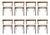Mid-Century Italian Set of 8 Chairs For Sale