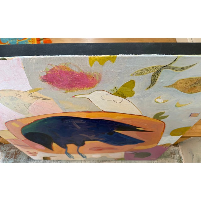 Paint “Crow Rules” a Fun Bird Painting by LWren Walraven For Sale - Image 7 of 14