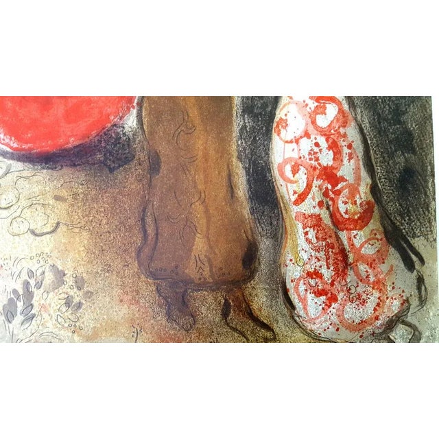 Marc chagall, original lithograh depicting an instant of the bible. Technique: original lithograph in colours (mourlot no....