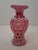 Victorian Victorian Cranberry Opalescent Coin Spot Vase Northwood Glass 6" Ruffled Rim Antique Eapg For Sale - Image 3 of 18
