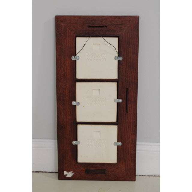 Dard Hunter Mission Oak Framed Motawi Tiles For Sale - Image 12 of 14