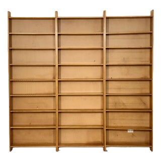 Large Vintage Shelving Unit in Pine, 1960s For Sale