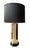 This circa 1970 Art Deco inspired lamp brings all the look! Featuring a stepped form of alternating brass and chrome...
