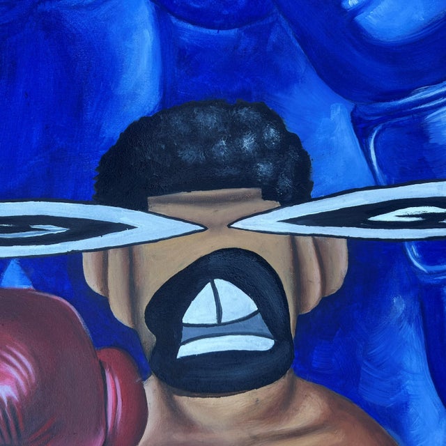 Contemporary "Forged in His Shadow", Oil on Canvas Painting by Chinonso Ofodile For Sale - Image 3 of 5