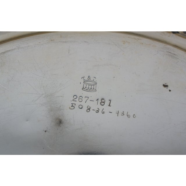 Reed & Barton Vintage Round Scalloped Silverplate Serving Platters Bar Vanity Trays 10" to 16" - 7pcs For Sale - Image 4 of 17