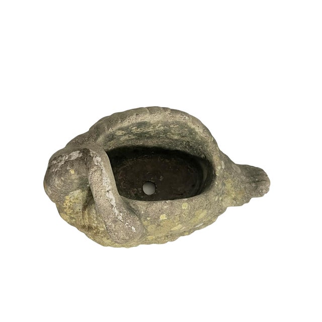 Vintage English Concrete Swan Planter – Weathered Garden Sculpture For Sale - Image 4 of 13