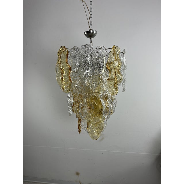 Large Mid-Century 9-Light Murano Glass Chandelier, 1970s For Sale - Image 15 of 18
