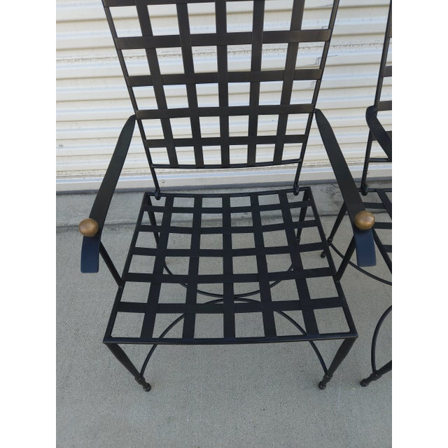 Black 2 Janus Et Cie Amalfi Tuxedo Armchairs Stainless Steel Patio For Sale - Image 8 of 17