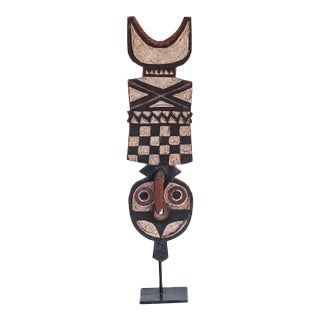 Vintage African Tribal Carved Wood Totem For Sale