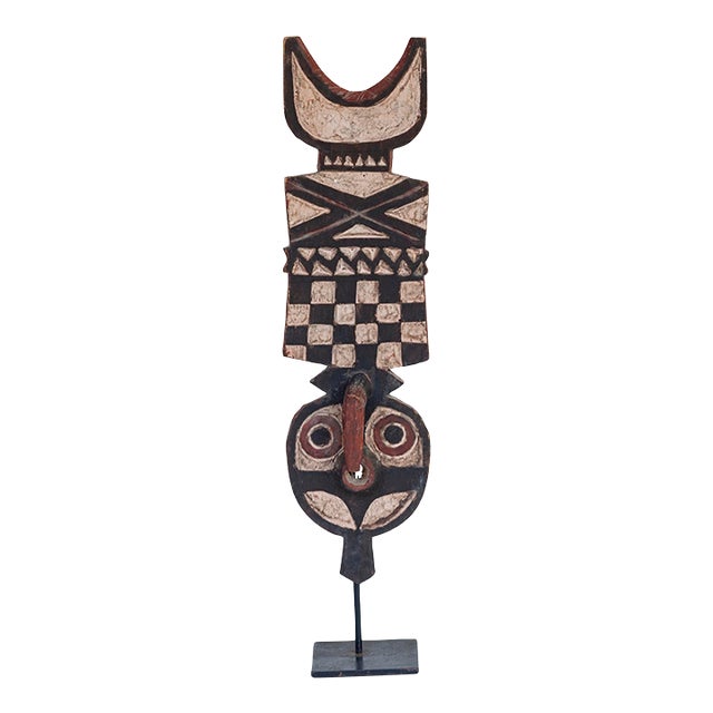 Vintage African Tribal Carved Wood Totem For Sale