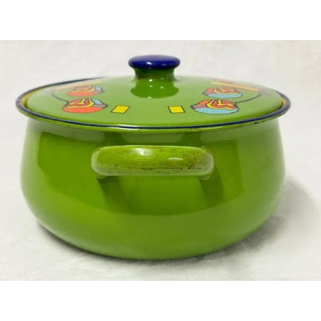 1960s 1960's Rare Signed Psychedelic Peter Max Enamel Serving Pot For Sale - Image 5 of 12