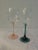 1980s Pink & Loden Green Stemmed Crystal Wine Glasses, Set of 8 For Sale In West Palm - Image 6 of 7