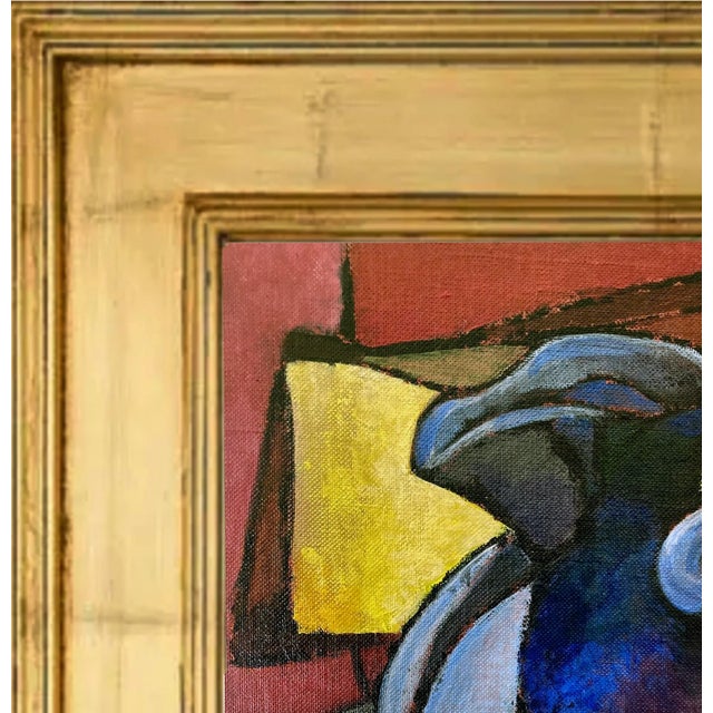 1960s Fauvist Still Life Painting With Pitcher and Oranges For Sale - Image 5 of 10