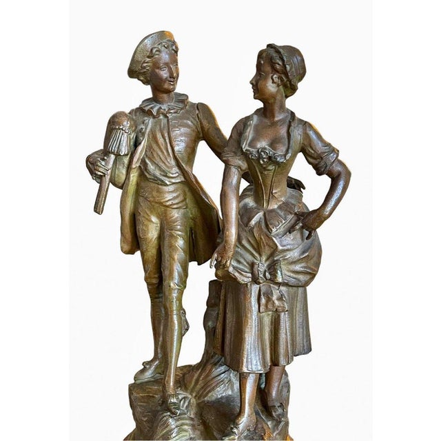 Spelter Dance Lesson by Charles Ruchot For Sale - Image 5 of 12