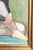 Blue Early Oil Painting - Portrait of a Sitting Girl For Sale - Image 8 of 9