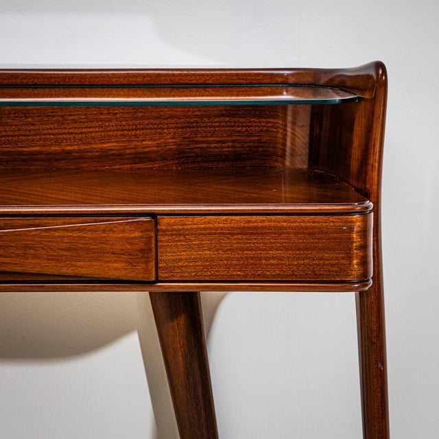 Wall Console With Glass Shelf, Italy, Mid-20th Century For Sale - Image 9 of 10