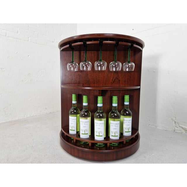 Rotating Dry Bar in Mahogany, England, 1980s For Sale - Image 11 of 14