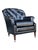 Black Vintage English Black Leather Club Chair With Tufted Back & Casters For Sale - Image 8 of 12